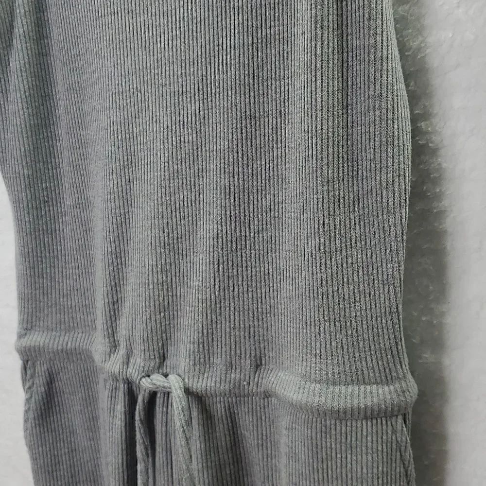 Chaser Cozy Rib Low Back Tank Jumpsuit Grey Size Small - Picture 8 of 17